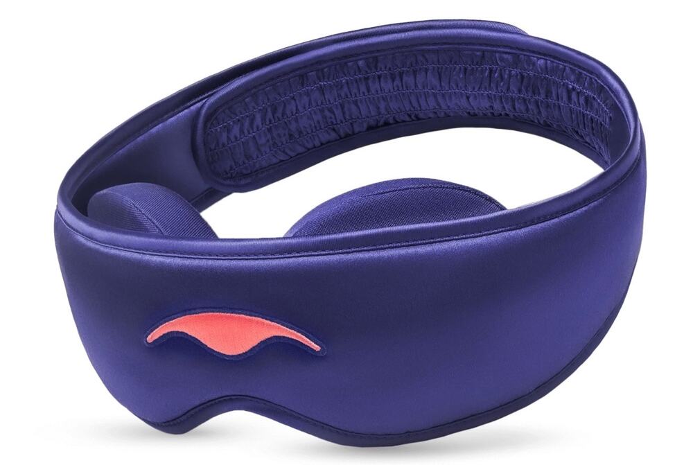 Manta Silk Sleep Mask, Deep Eye Cups, Blackout, Purple Silk, NWT